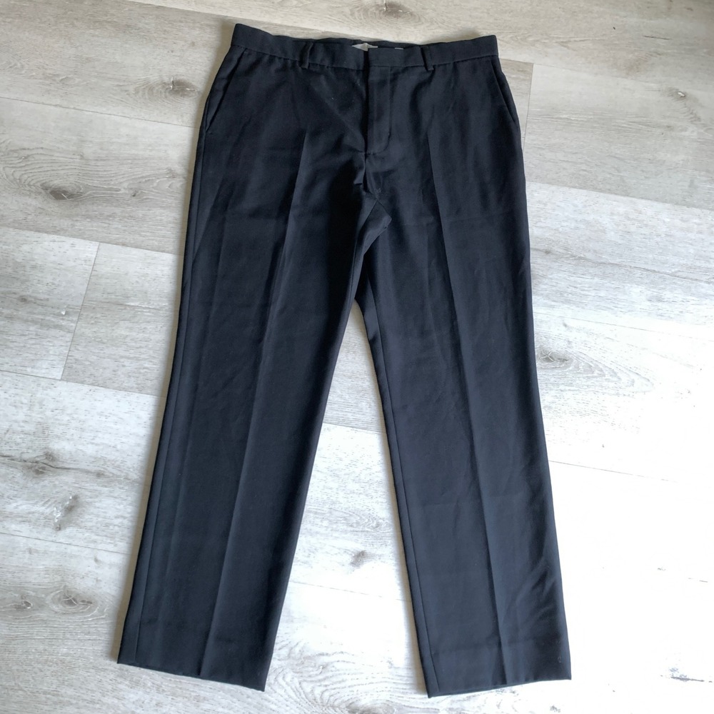 Vince Black Wool‎ Blend Straight Leg Tailored Dress Pants Trousers Size 36